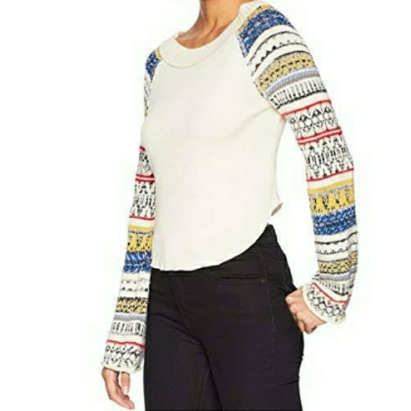 🆕️Free People Striped Sleeve Thermal - Picture 2 of 8